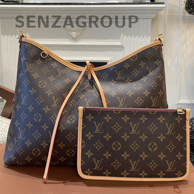 Louis Vuitton Monogram Carryall MM Tote Shoulder Bag Women's Classic