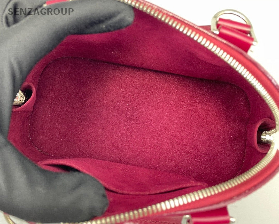 Louis Vuitton Alma BB Epi Leather Top Handle 2way Shoulder bag Purple Red Women