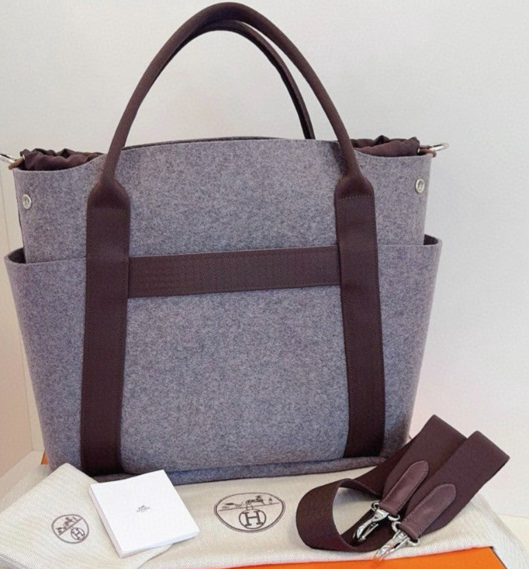 Hermès Groom Tote Equestrian Collection Top Handle Shoulder Crossbody Bag Purple