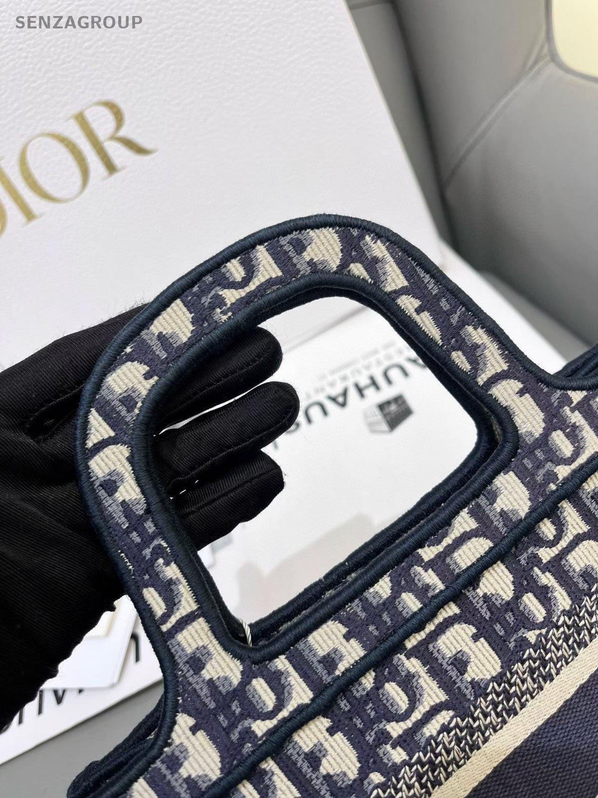Christian Dior Book Tote mini Monogram Top Handle Handbag Canvas Women