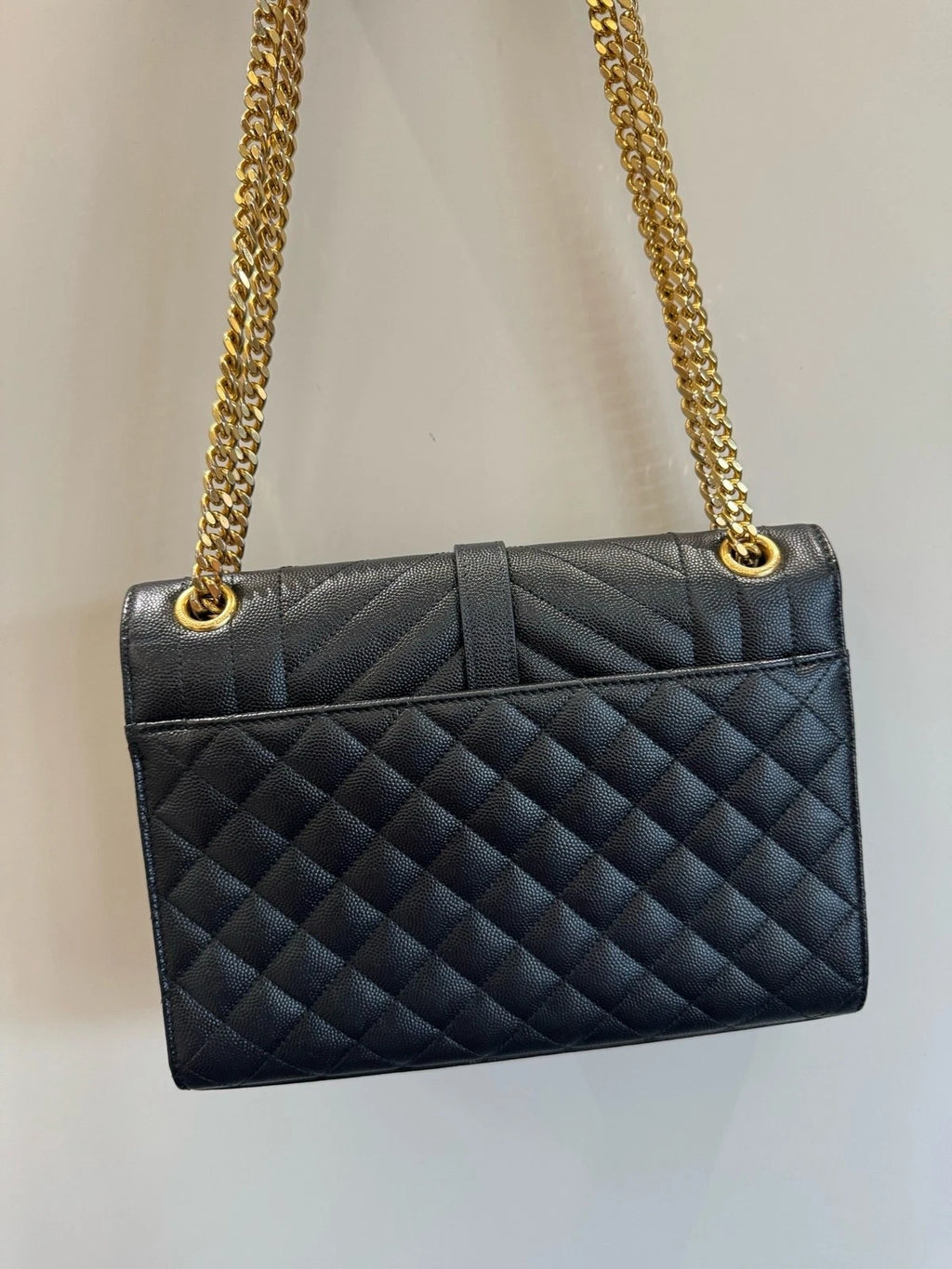 YSL Bronze Envelope Caviar Leather Shoulder Crossbody For Women