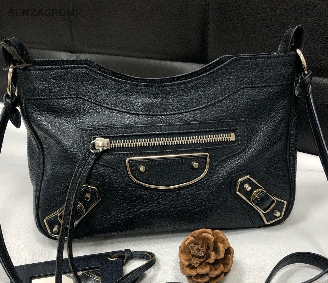 Balenciaga Smell 2Way Shoulder Bag Crossbody Blue Used Women Classic