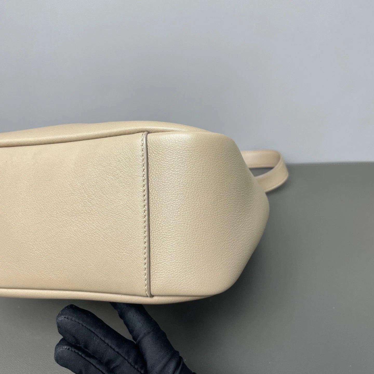 YSL Small Elephant Grey Hobo Underarm Shoulder Bag For Women