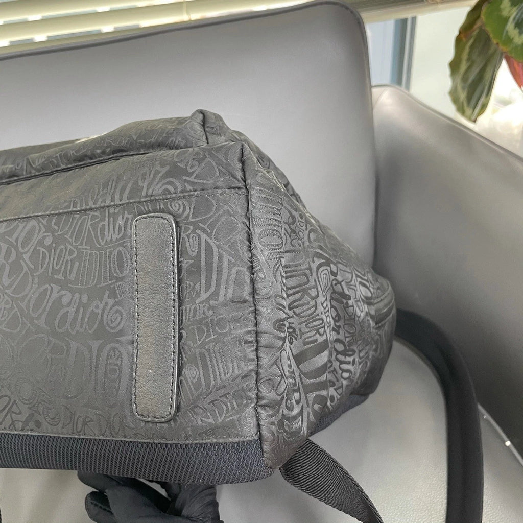 Dior x Stussy All Over Logo Print Casual Backpack For Women