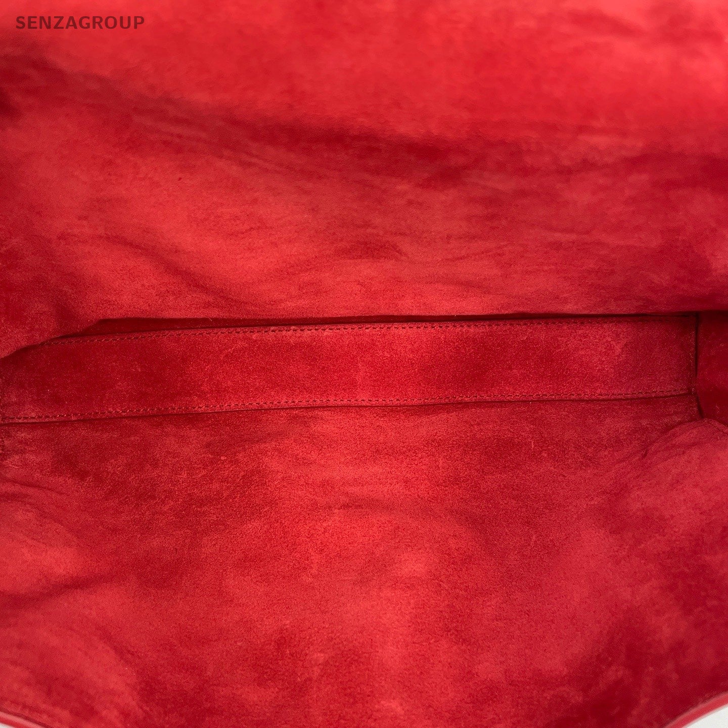 Saint Laurent Kate MM Suede Chain Shoulder Bag Crossbody Red Gold Women Classic