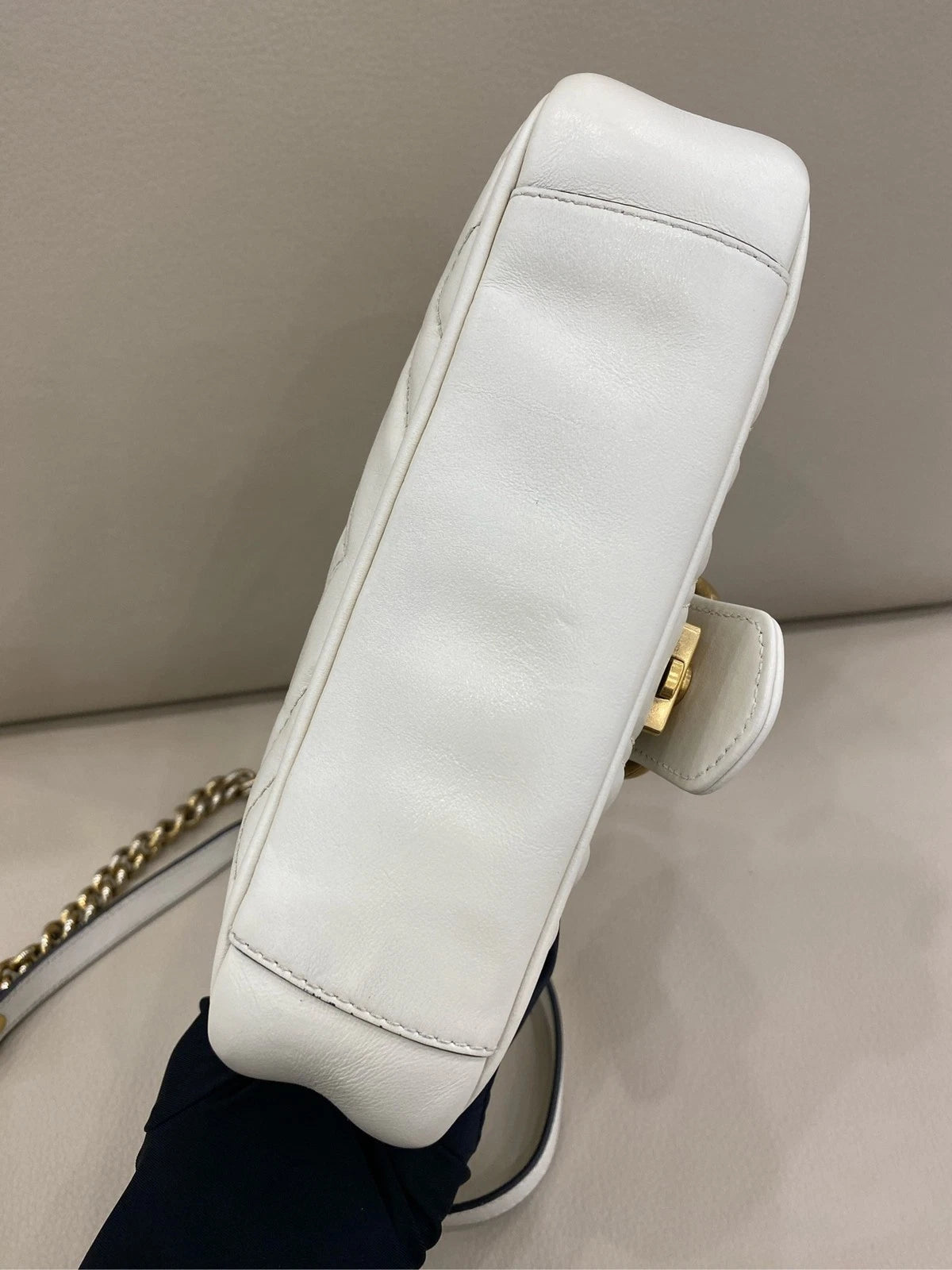 GUCCI Marmont22 Small White Shoulder Bag For Women