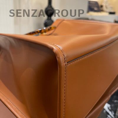 Fendi Sunshine Tote Bag Brown Handbag Shoulder Crossbody Classic Women