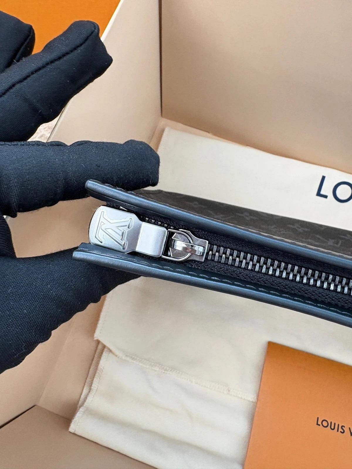 Louis Vuitton Black Monogram Canvas Clutch Pouch For Women