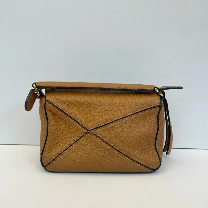 LOEWE Puzzle Mini Brown Geometric Crossbody Bag For Women