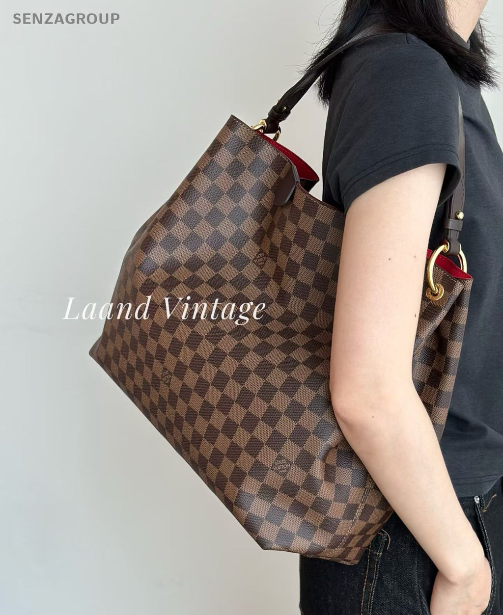 Louis Vuitton Graceful MM Damier Ebene Shoulder bag Brown Women Classic