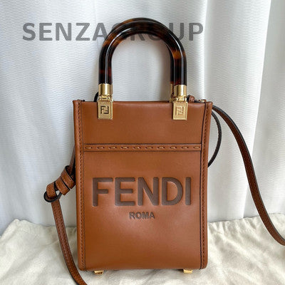 Fendi Brown Mini Tote Bag - Classic Women's Handbag Shoulder Crossbody
