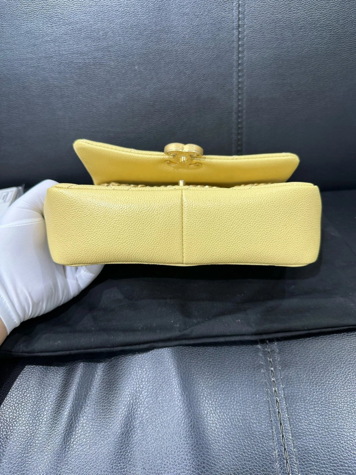 CHANEL Grained Leather Mini Flap Crossbody Bag For Women Pre-owned
