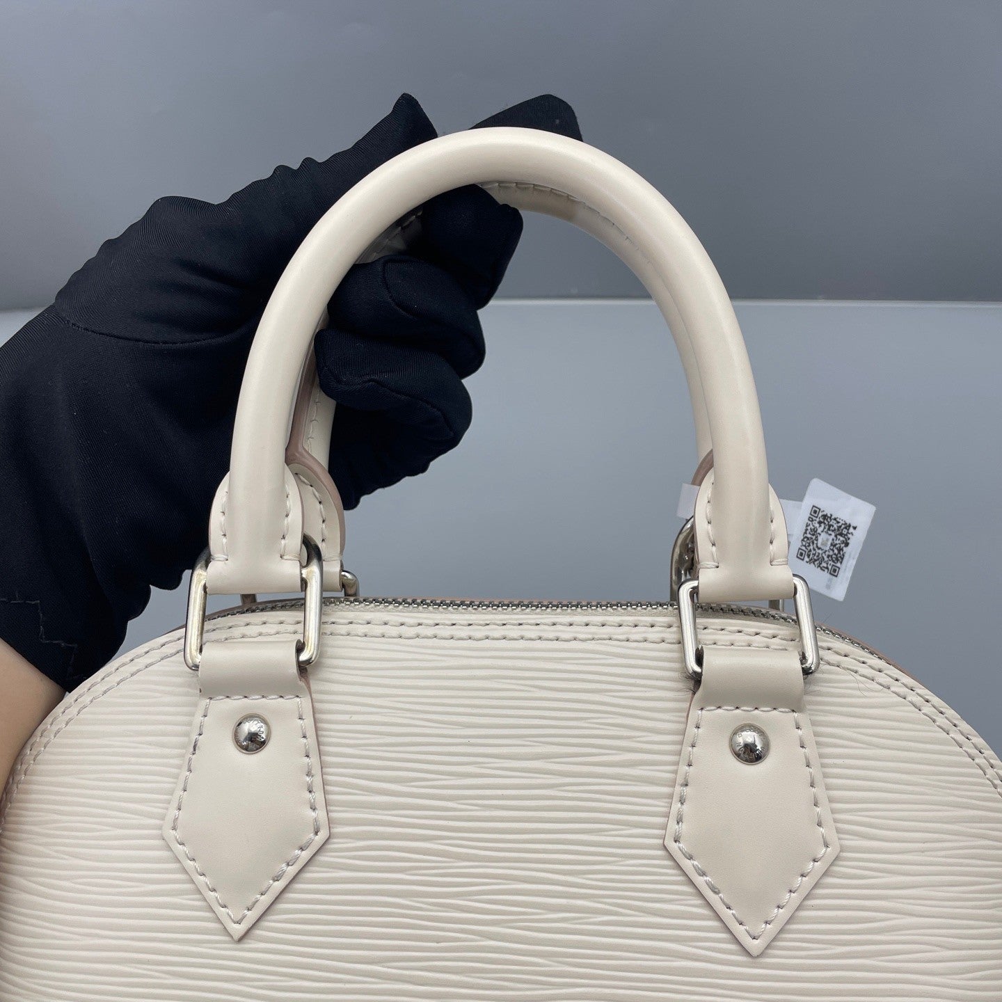 Louis Vuitton Alma bb Water ripples Top Handle 2way Shoulder Handbag White