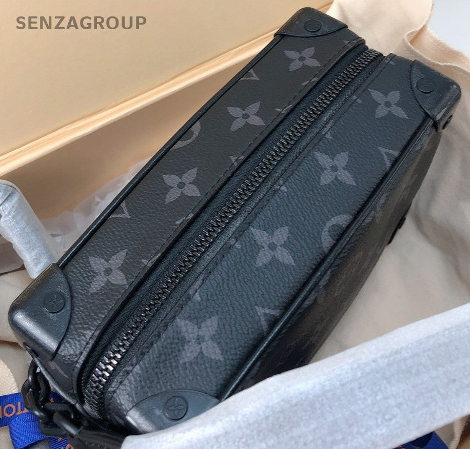 Louis Vuitton Soft Trunk Mini Monogram Shoulder Bag Crossbody Black Unisex Adult