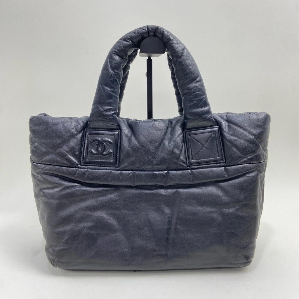 Chanel Black Lambskin Down Puffer Tote Bag For Women