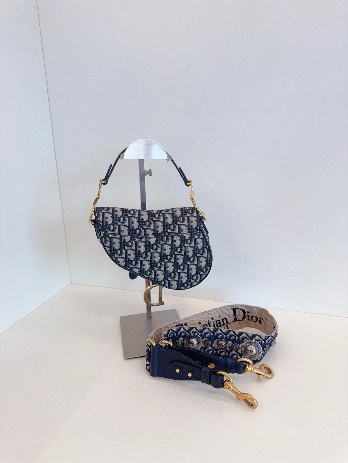 Dior Saddle Monogram Canvas Shoulder Bag Excellent