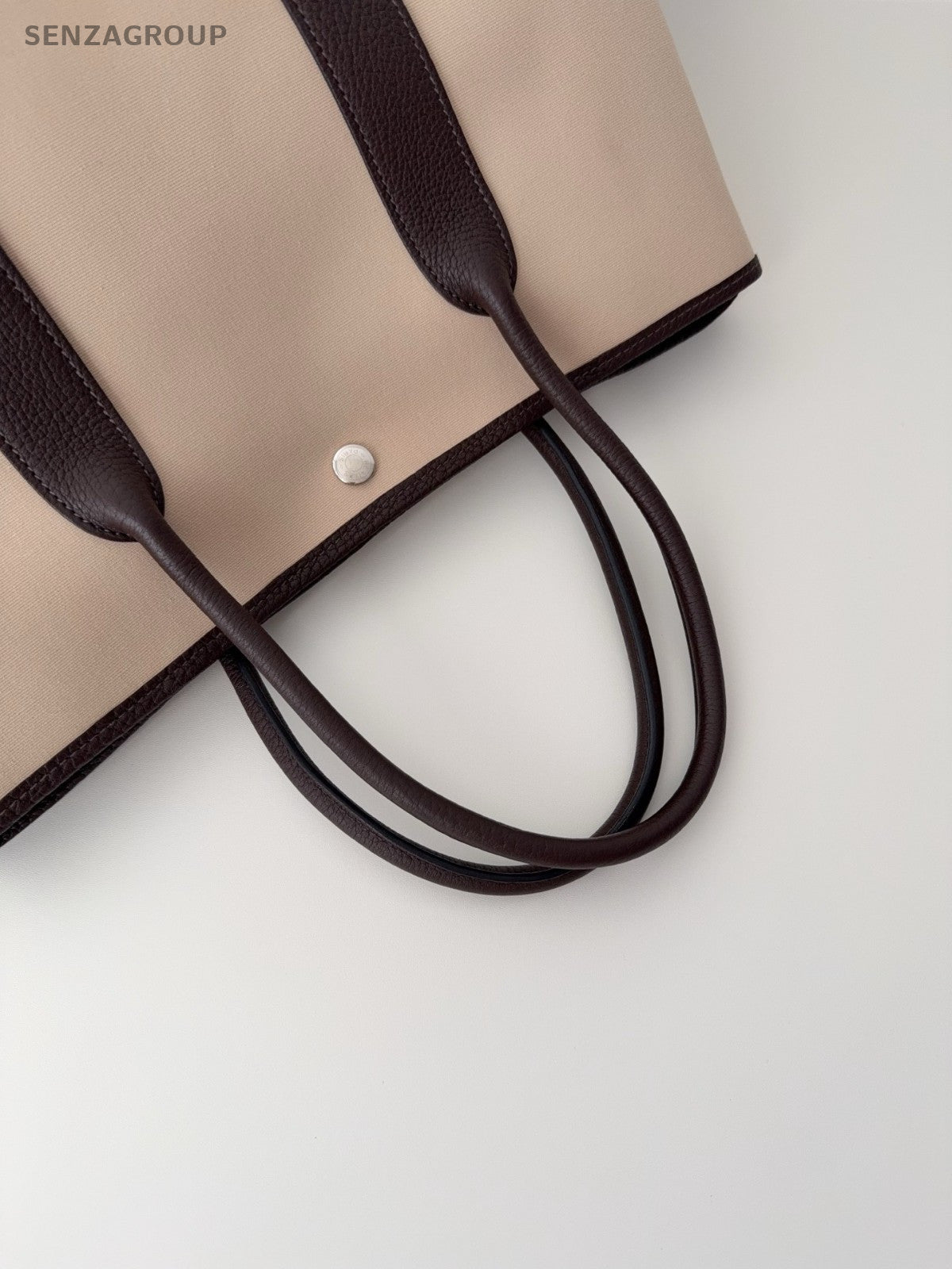 Hermes Garden Party36  Tote Canvas Top Handle Beige Almost Brand NEW