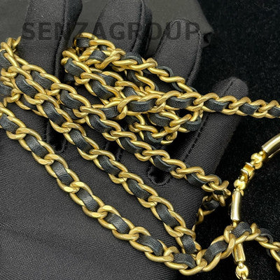 Chanel Enamel Handle Flap Bag Black Gold Hardware Quilted
