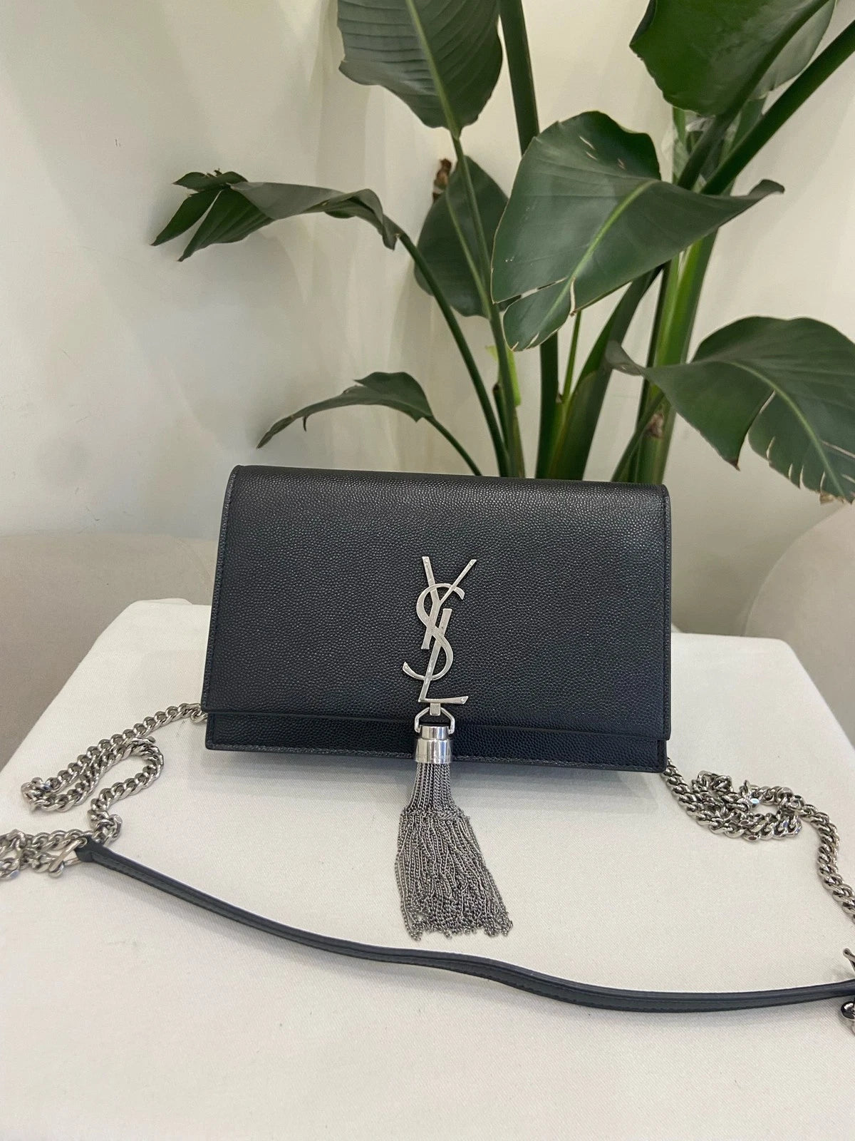 YSL Black Small Kate Tassel Chain Shoulder Bag For Women