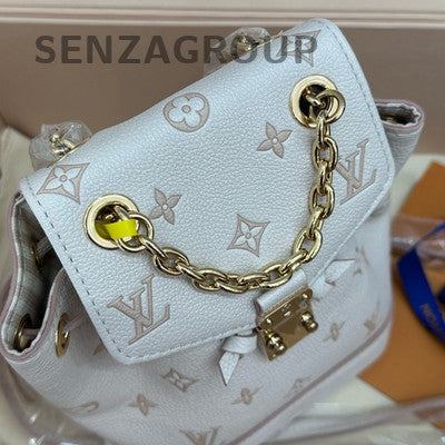 Louis Vuitton Nano Noe Backpack Monogram Calfskin Women Beige Gold