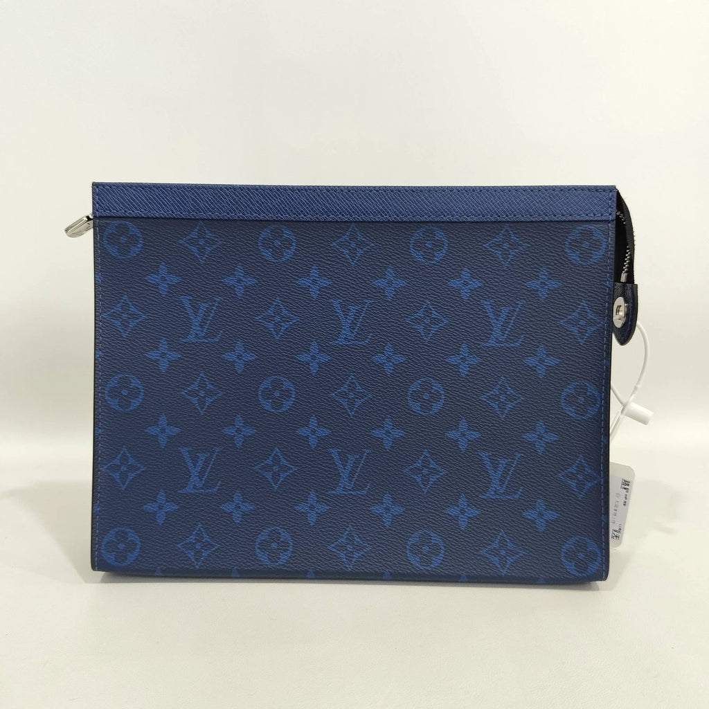 Louis Vuitton Blue Monogram Canvas Clutch Toiletry Pouch