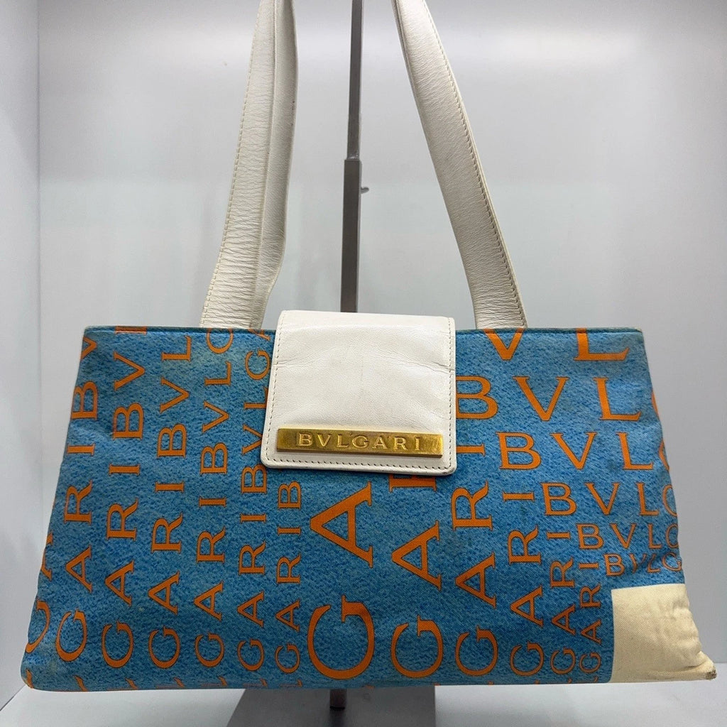 Bvlgari Alphabet Logo Tote Shoulder Handbag For Women