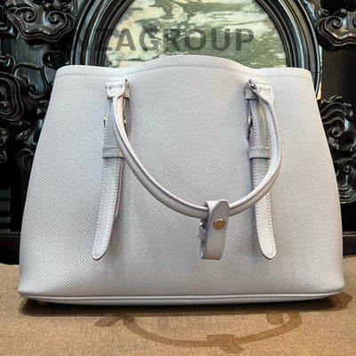 Prada Double Bag Small Purple Silver Tote Shoulder Bag Classic Women