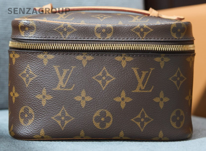 Louis Vuitton Monogram Vintage Top Handle Bag Brown Gold Used Women Classic