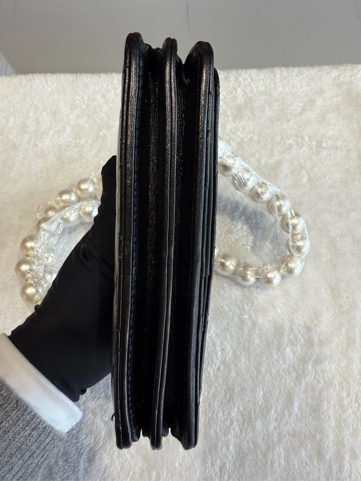 CHANEL Pearl Chain WOC Crossbody Bag For Women