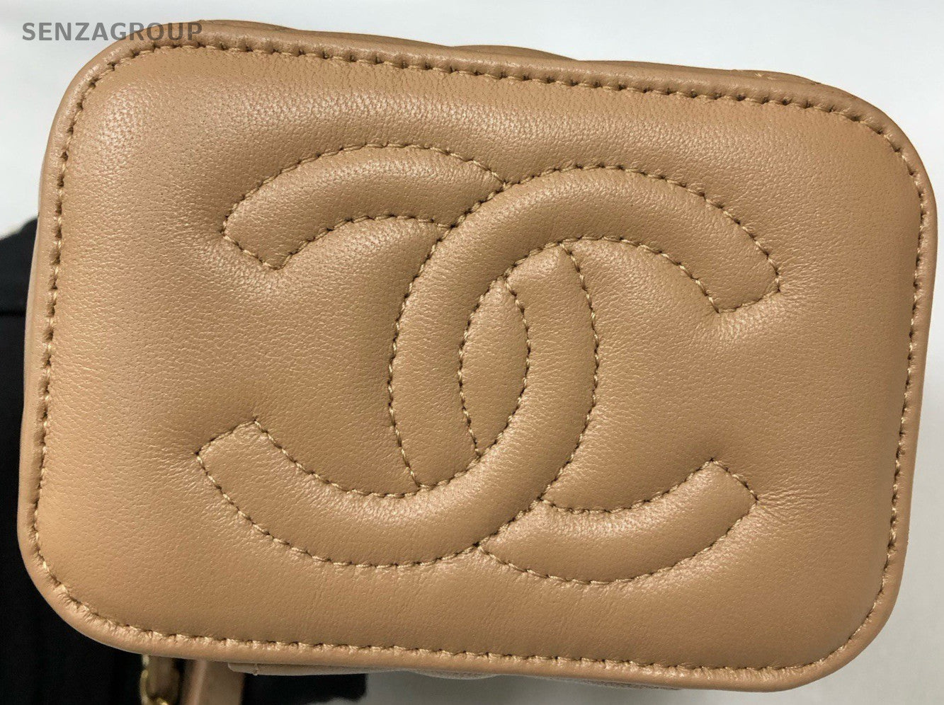 Chanel Lambskin Chain Shoulder Bag Crossbody Brown Gold Women Designer Diamond