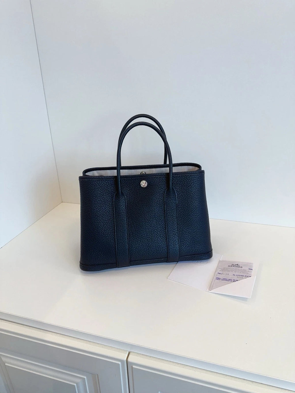 Hermès Garden Party 30 Tote Bag Work Commute Handbag Black Silver
