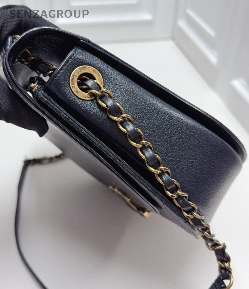 CHANEL Coco Curve Flap Calfskin top handle Shoulder Handbag Crossbody