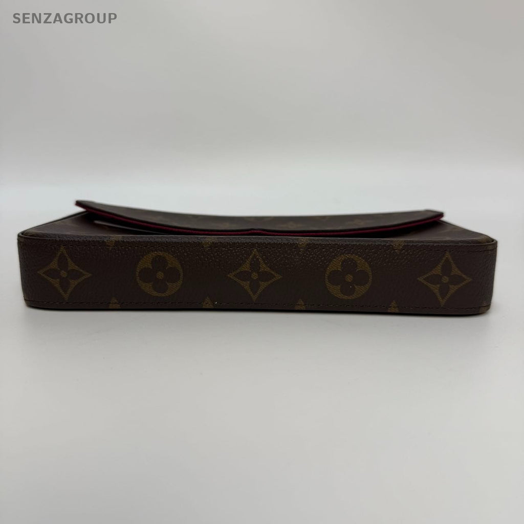 SJ0001  Louis Vuitton Felicie Crossbody Small Brown Canvas/Leather