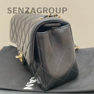 Chanel Classic Flap Mini Black Gold Chain Shoulder Crossbody Bag