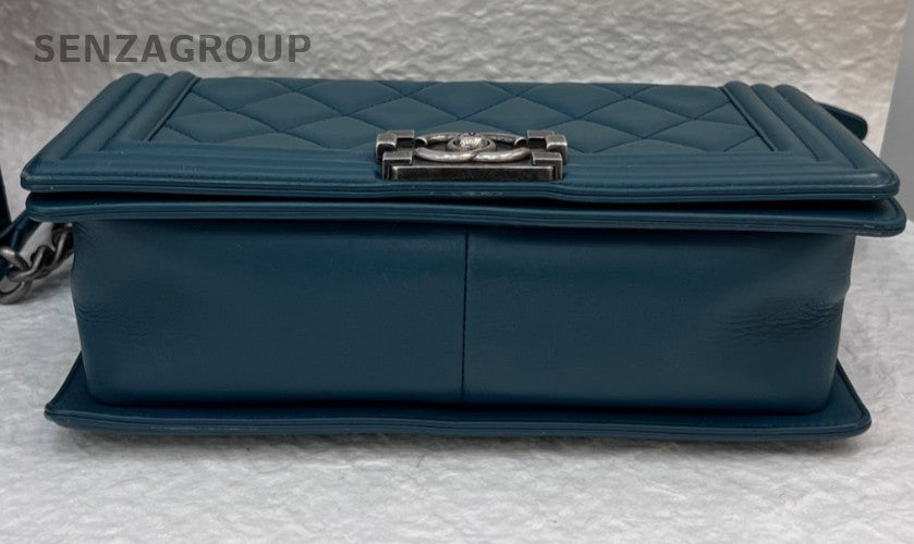Chanel leboy MM Shoulder Crossbody Bag Dark Blue Women