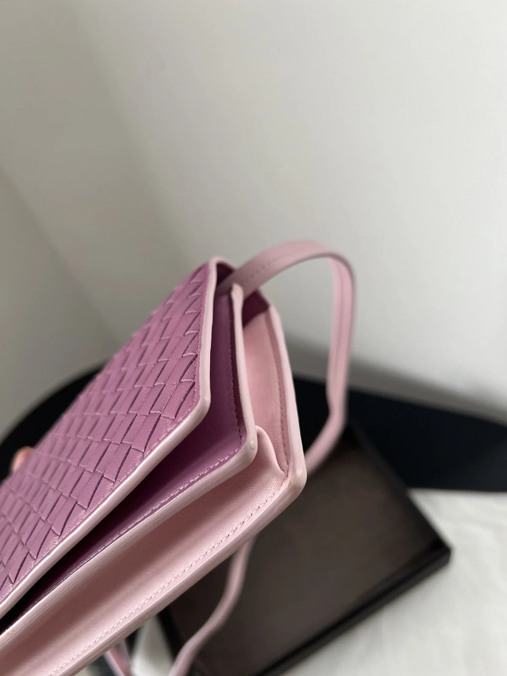 Bottega Veneta WOC Intrecciato Pink Purple 2-Way Shoulder Bag Crossbody