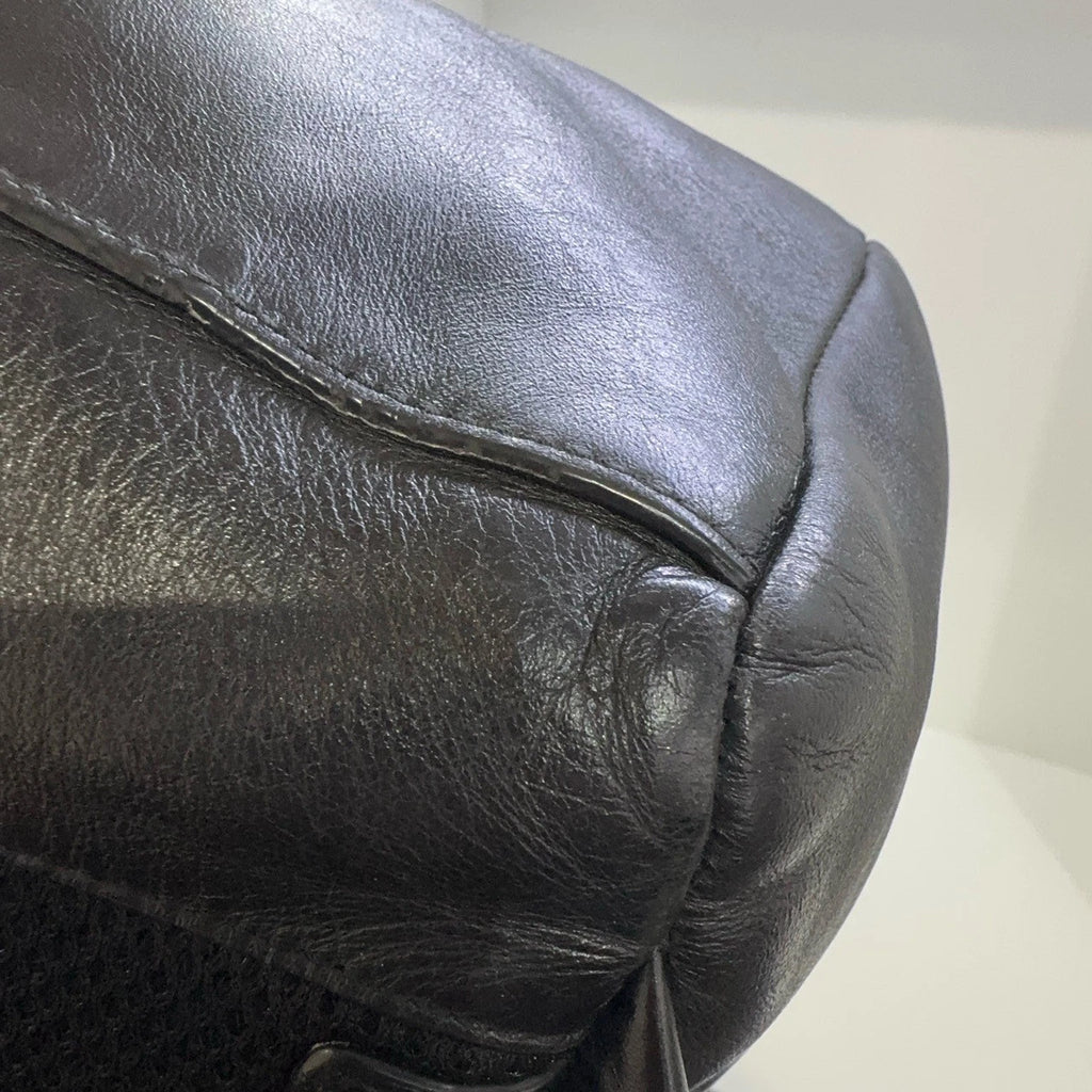 Coach Genuine Grain Leather Black Backpack For Women