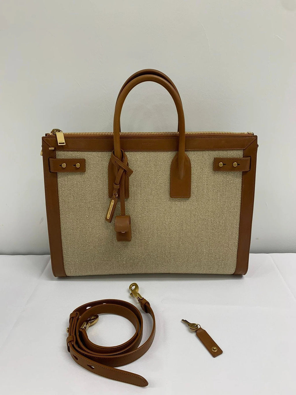 Saint Laurent Large Logo Padlock Leather Handbag For Women