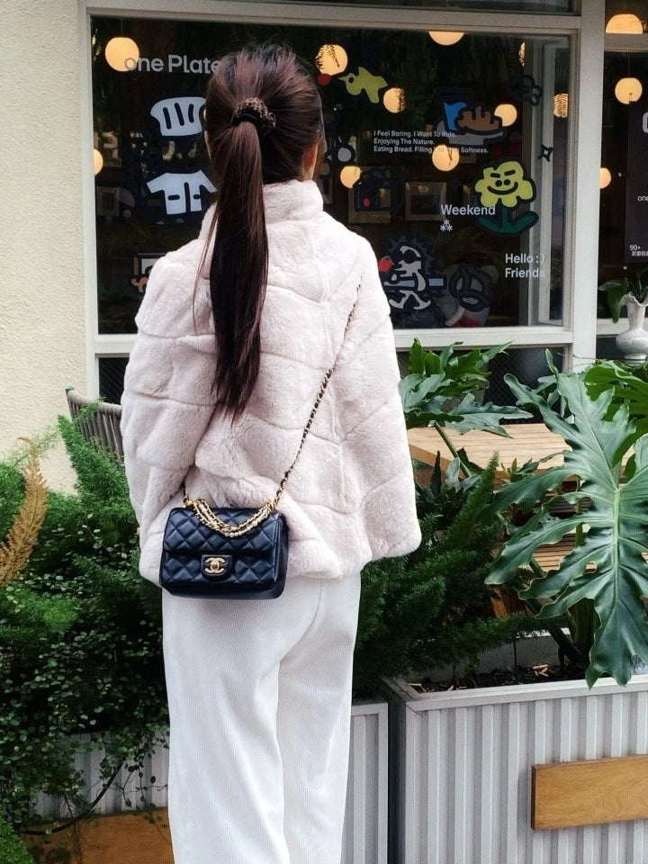 Chanel Black Gold Pearl Chain Mini Crossbody Bag For Women