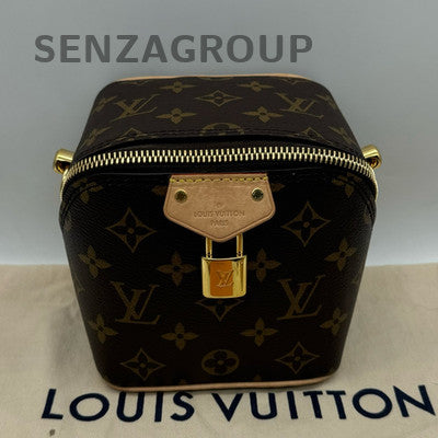 Louis Vuitton Just In Case Monogram Crossbody Bag Brown Gold Clasp Women Classic
