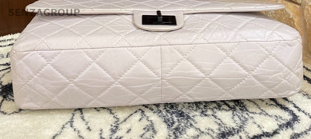 Chanel Calfskin Mini Chain Shoulder Bag White Black Diamond Women Classic