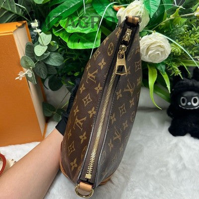 Louis Vuitton Monogram Yellow Calfskin Chain Shoulder Bag Brown Gold