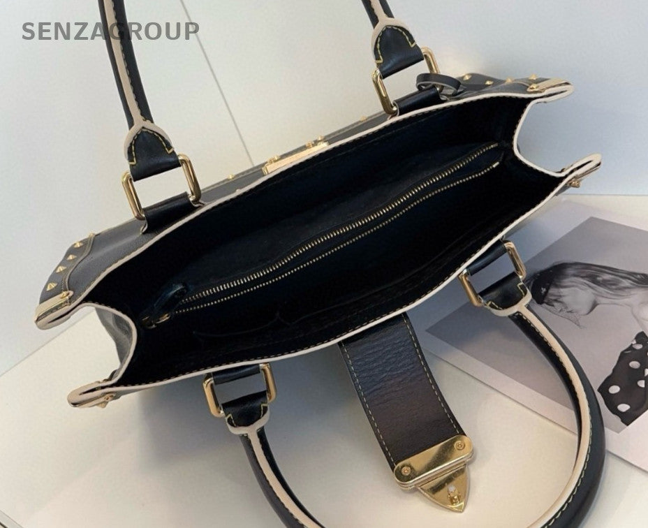 Louis Vuitton Suhali tote Top Handle Black Gold Lamskin Blck Gold Women