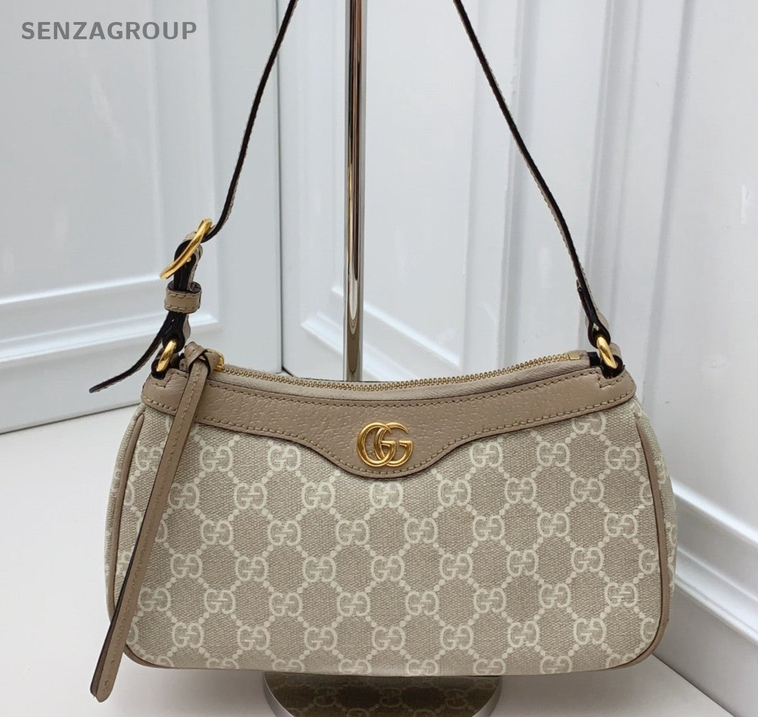Gucci GG Ophidia Hobo Handbag Shoulder Bag Beige Gold Used Women Classic