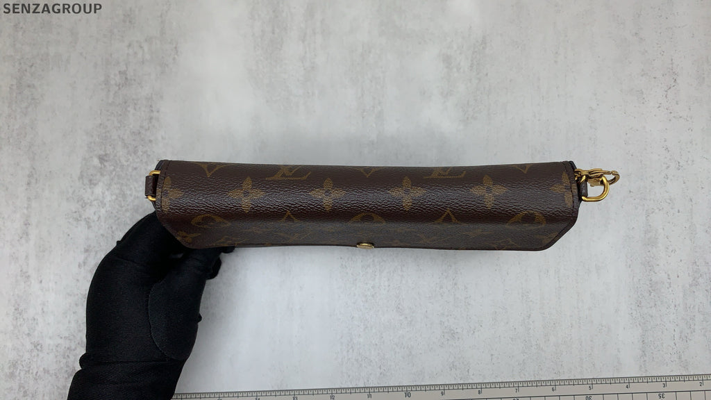 Louis Vuitton Monogram Canvas Trio Chain Shoulder Crossbody Bag Brown