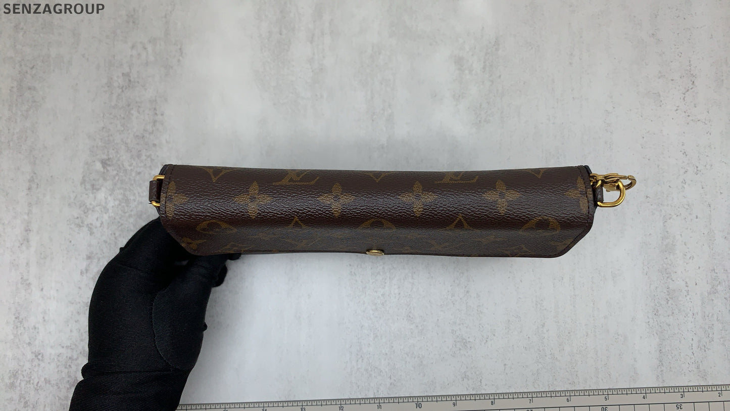 Louis Vuitton Monogram Canvas Trio Chain Shoulder Crossbody Bag Brown