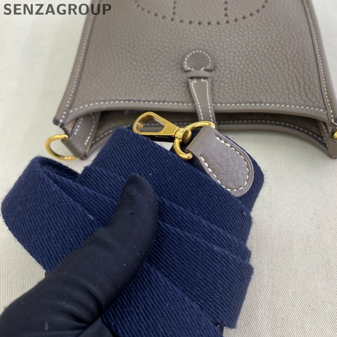 Hermès Evelyne 16 Mini Bag in Gris Etain with Gold Hardware