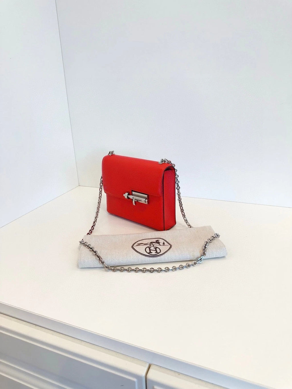 Hermes Verrou Mini Red Crossbody Bag For Women