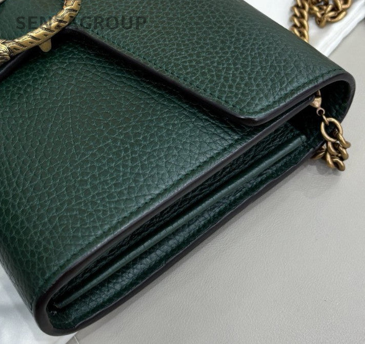 Gucci Garden WOC Chain Shoulder Bag Crossbody Green Gold Used Women Classic