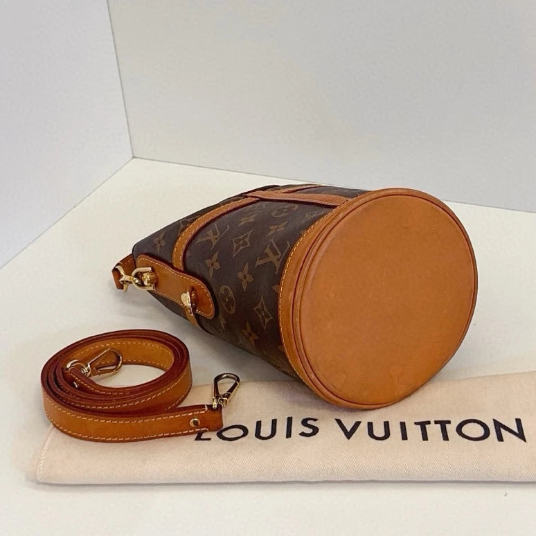 Louis Vuitton Duffle Bag Monogram Top Handle Shoulder Crossbody Brown Gold